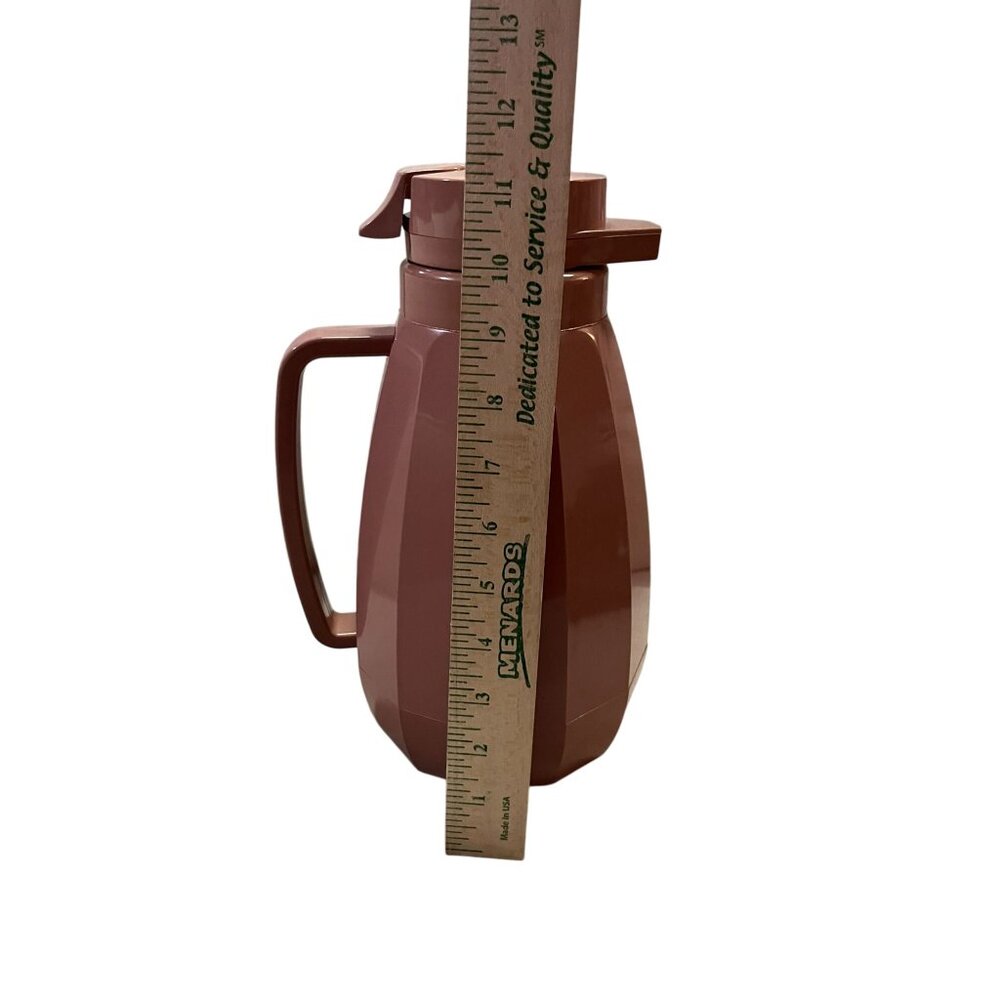Vintage Mauve Thermo-Serv Carafe 2L USA Made | Insulated Pitcher Hot/Cold - Picture 10 of 12
